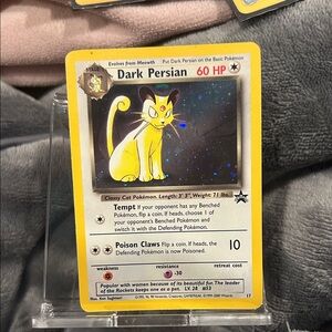 Pokemon Dark Persian Card - Yellow and Black